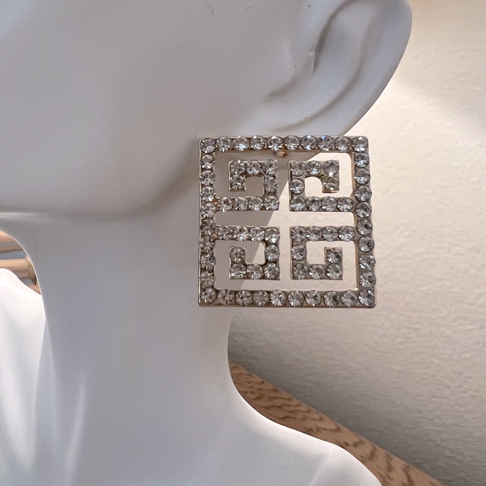 Oversized Greek Key Studs